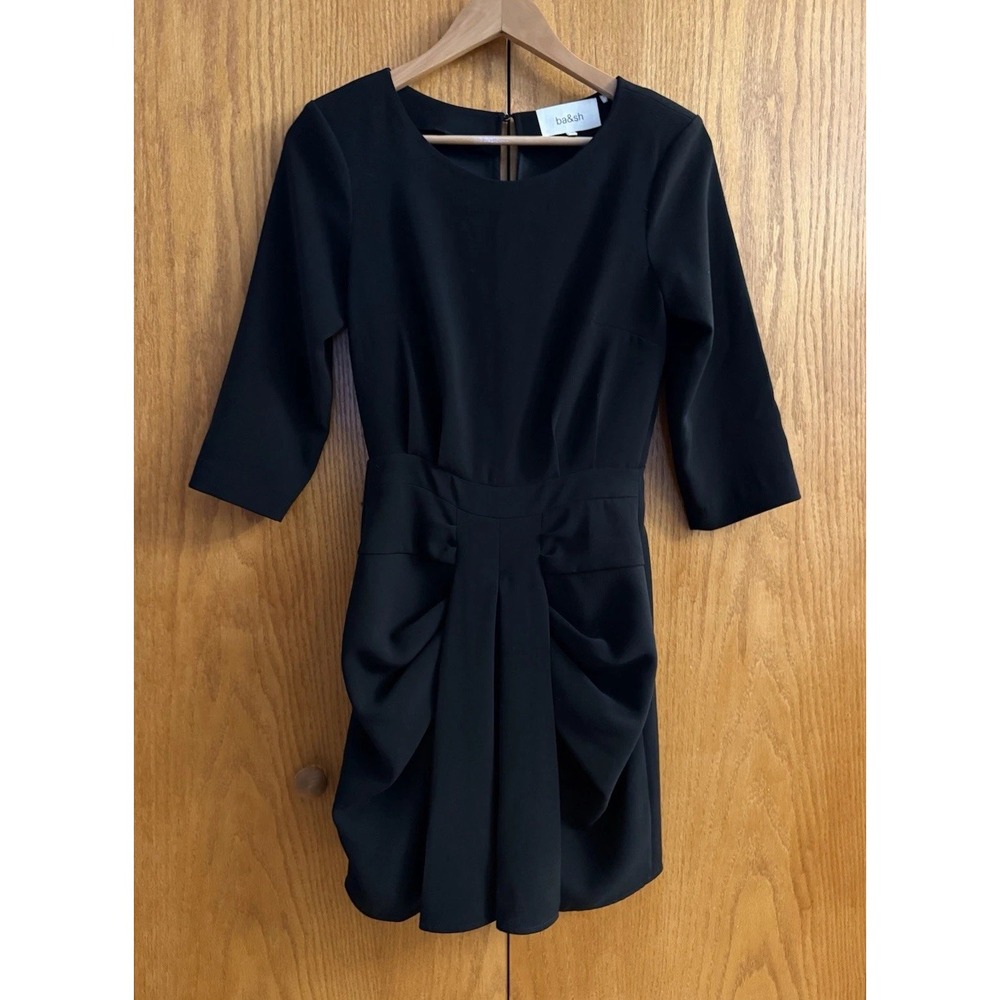 BA&SH KAZE Lady Dress‎ Sz 4 LBD Little Black Dress Cocktail Party Noir Classic